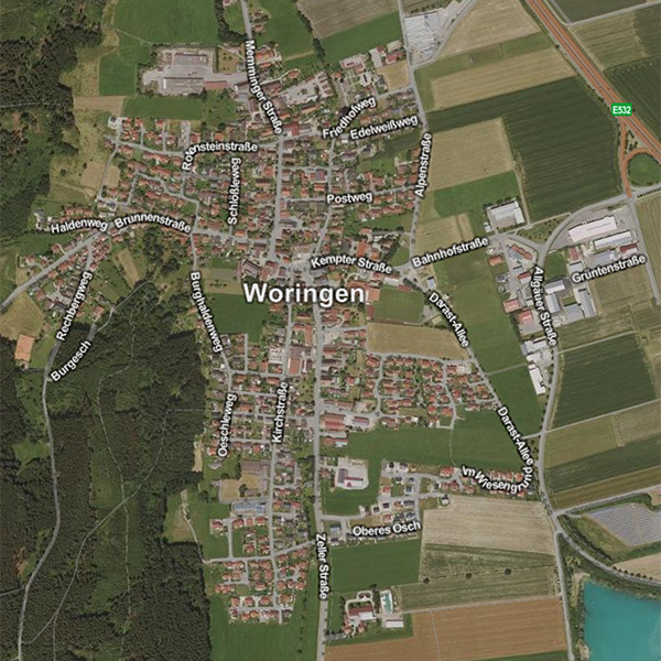 Woringen Karte